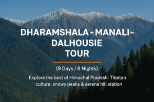 Dharamshala Manali Dalhousie Tour Banner – Snowy Mountains and Pine Forests